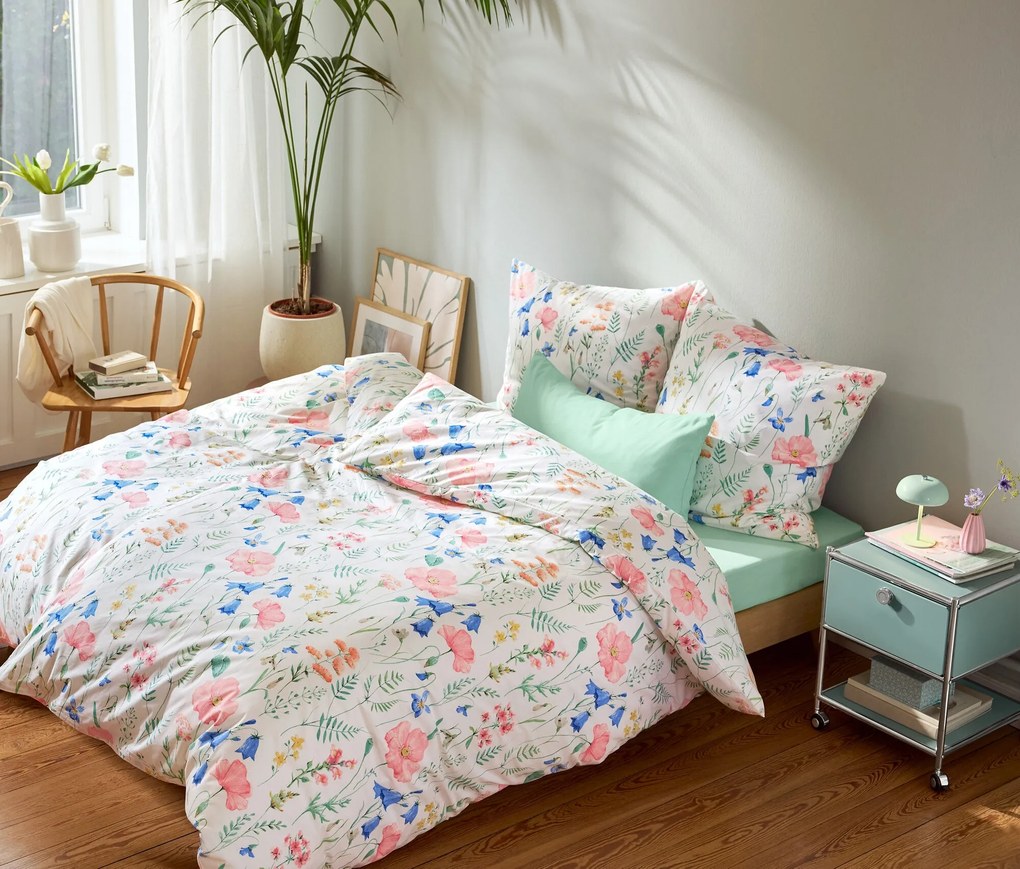 Džersejová napínacia plachta, štandardná veľkosť, šalviovozelená