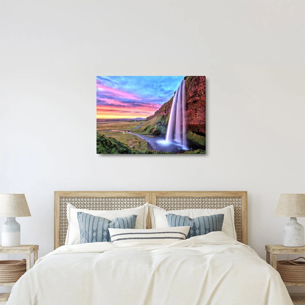 Obraz - Vodopád Seljalandsfoss (70x50 cm)
