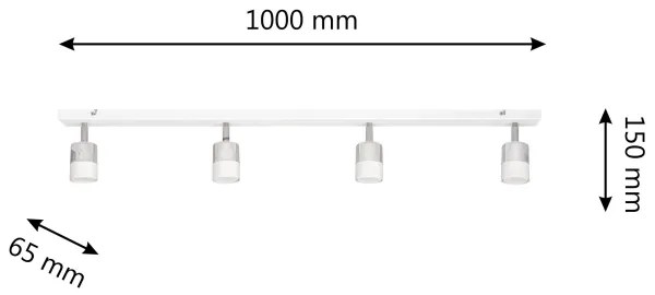LED Bodové svietidlo TUBSSON 4xGU10/4,8W/230V biela/lesklý chróm