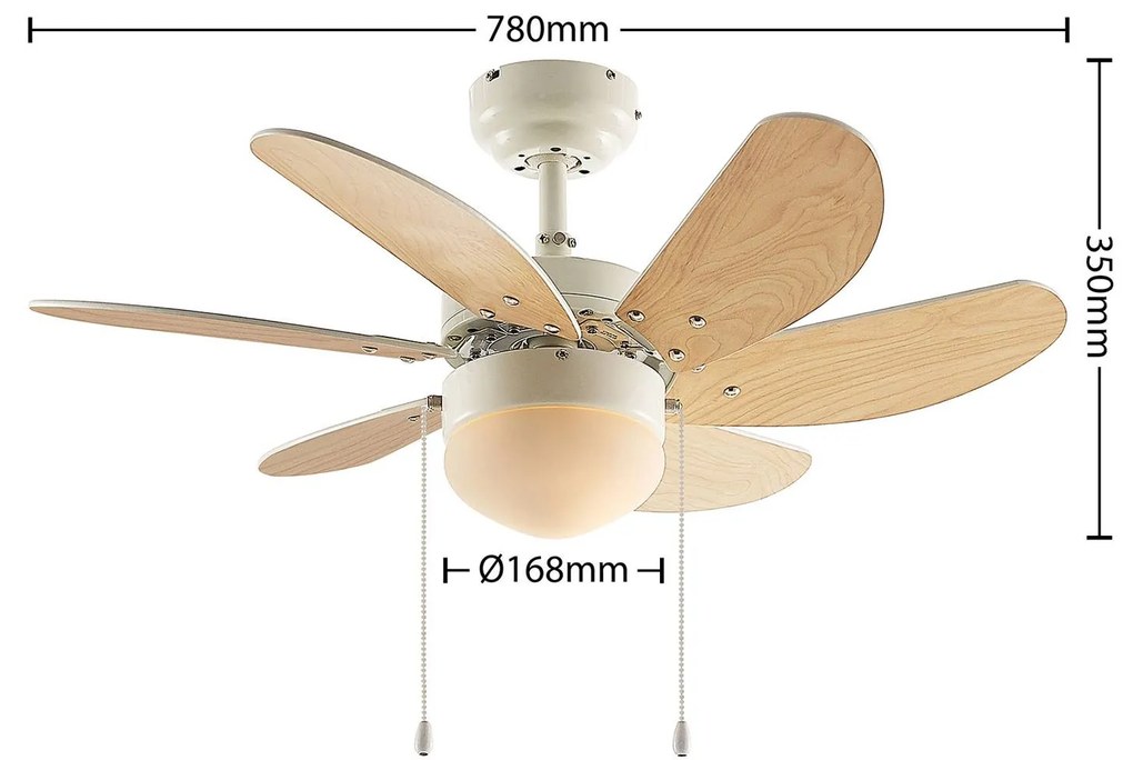 Starluna Minja stropný ventilátor buk/biela