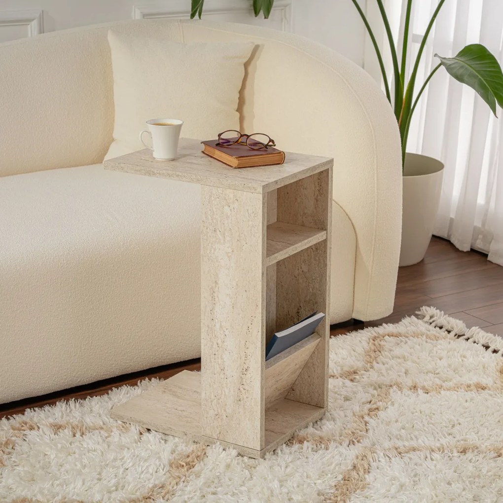 Odkladací stolík Filinta Travertine