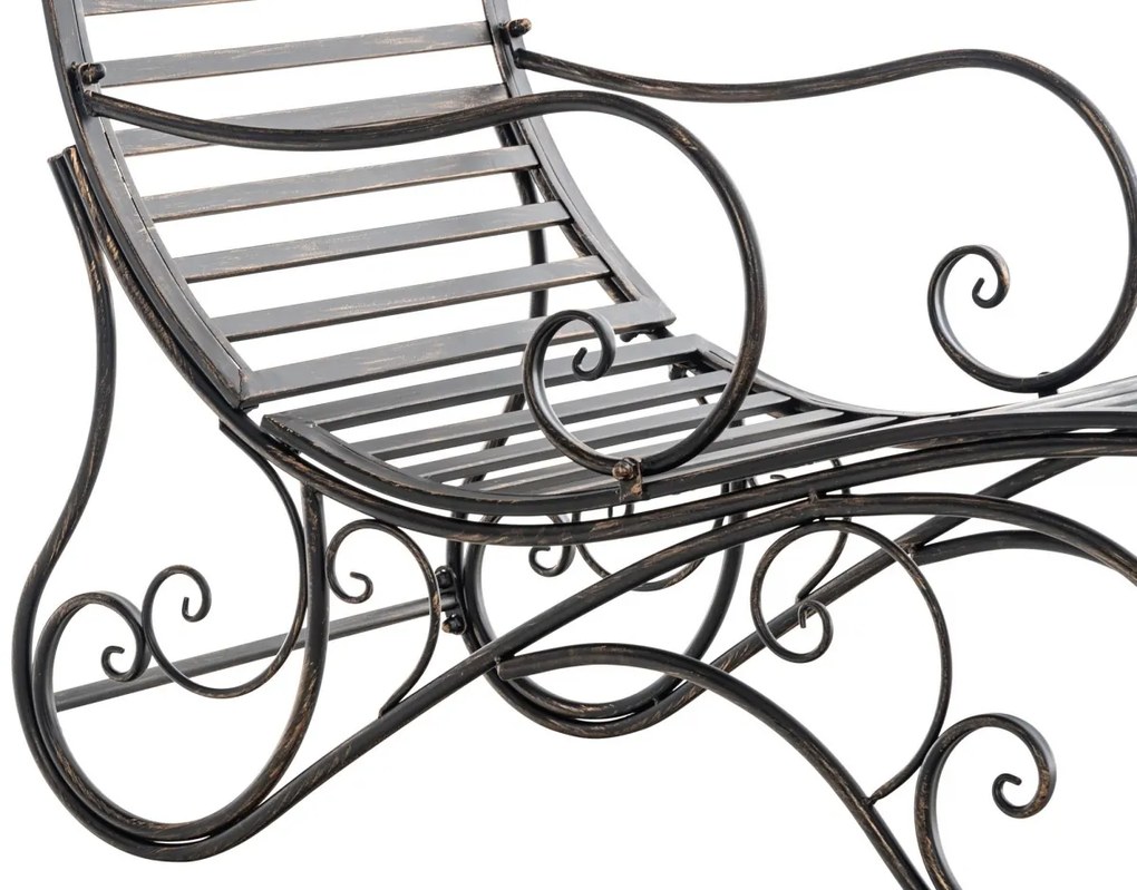 Kovová záhradné lehátko Amiens - Bronzová