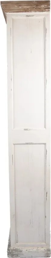 Biela antik drevená knoihovna Christiane - 116*36*195 cm