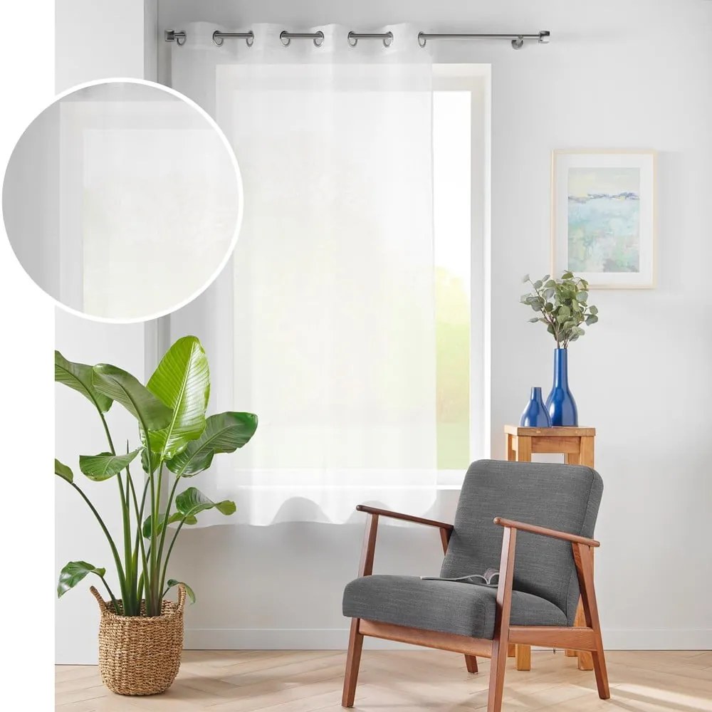 Biela voálová záclona 140x180 cm Lissea – douceur d'intérieur