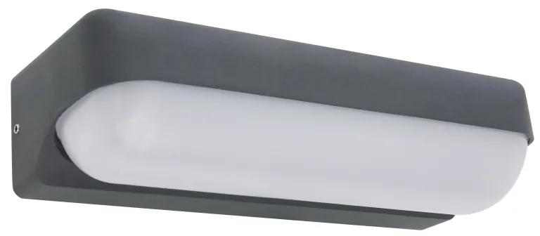 GLOBO Vonkajšie nástenné LED svietidlo HONNA, 10 W, teplá biela, antracit, IP54
