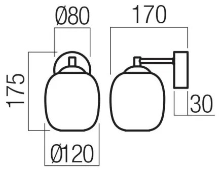 Redo 01-3483 - LED nástenné svietidlo KHADI LED/6W/230V CRI 90 čierne/dymové