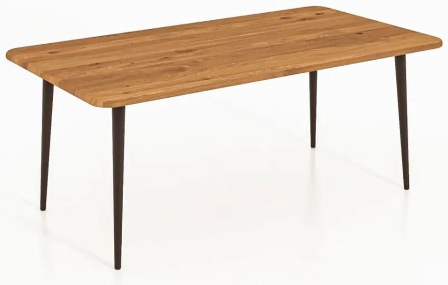 Konferenčný stolík z dubového dreva v prírodnej farbe 90x90 cm Kula - The Beds