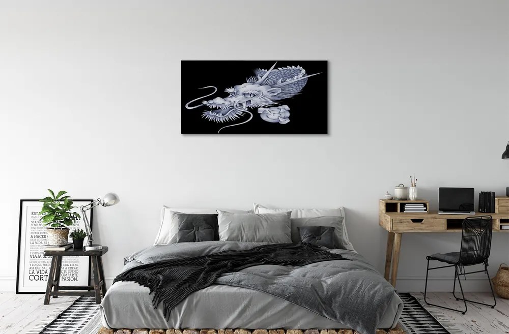 Obraz canvas japonský drak 120x60 cm