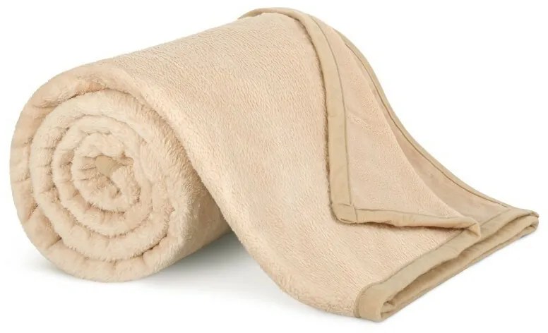 Bellatex Korall mikrovláknová béžová deka, 150 x200 cm