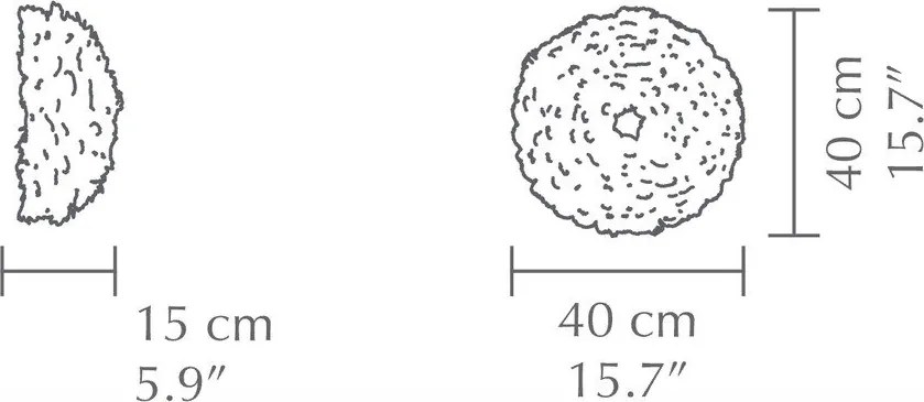 Biele nástenné svietidlo ø 45 cm Eos Up – UMAGE
