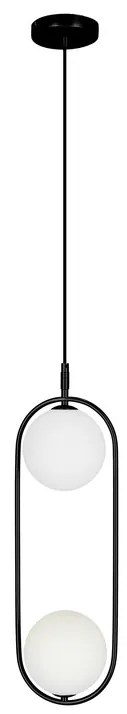 Candellux Čierny závesný luster Cordel pre žiarovku 2x G9 32-10155