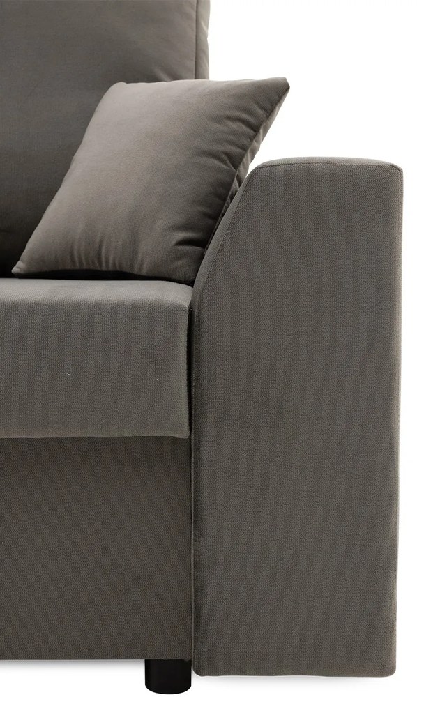 Veľká rozkladacia pohovka PAUL 2 PRO Tmavosivá