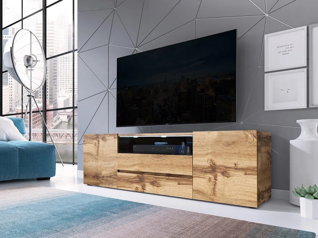 TV stolík Maryland, Farby: biela / biely lesk