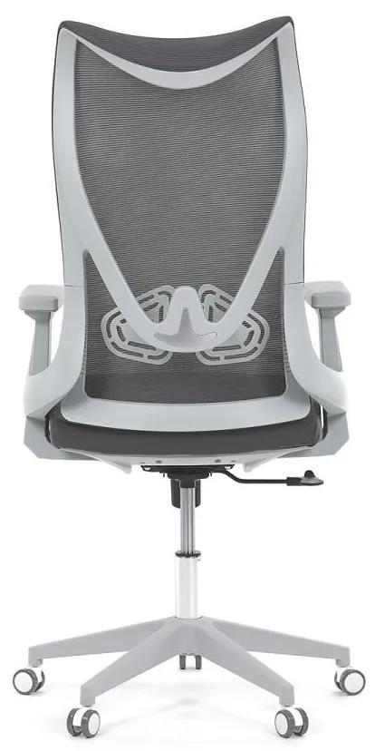 Autronic -  Kancelárska stolička KA-S248 GREY šedý MESH, biely plast