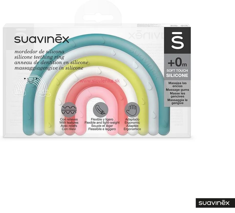 SUAVINEX - hryzátko silikónové + 0 m - farebné