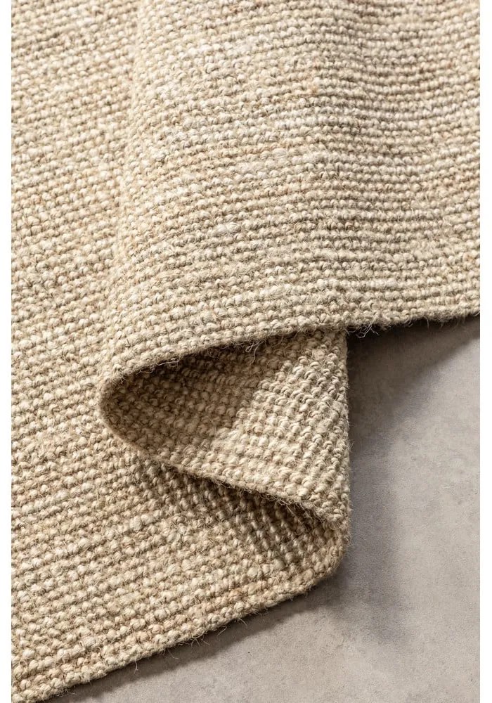 Krémovobiely jutový koberec 120x170 cm Bouclé – Hanse Home