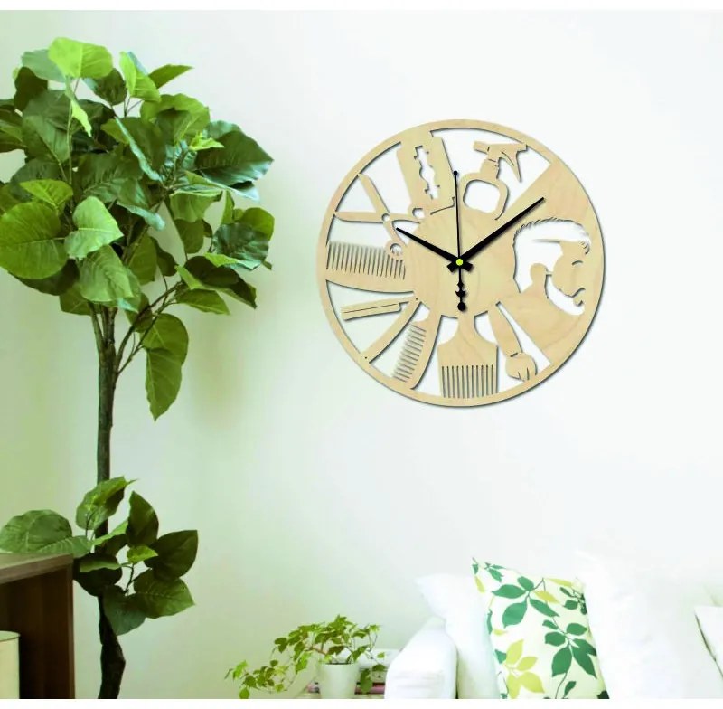 Moderné hodiny na stenu do holičstva l SENTOP PR0358