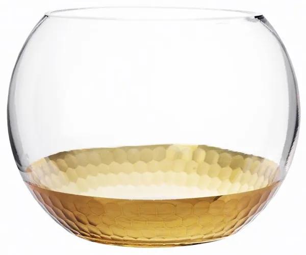 Altom Okrúhla váza sklenená, zlatá, Golden Honey | BIANO