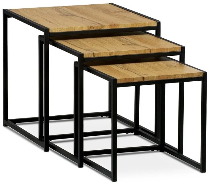 BONTEC Konferenčný stolík 45x45cm, mdf, divoký dub, AF-3003 OAK Farba: Hnedá