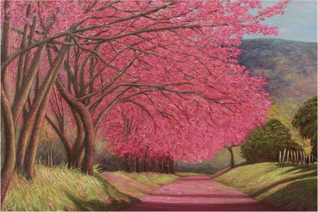 Obraz rozkvitnutých stromov (90x60 cm)