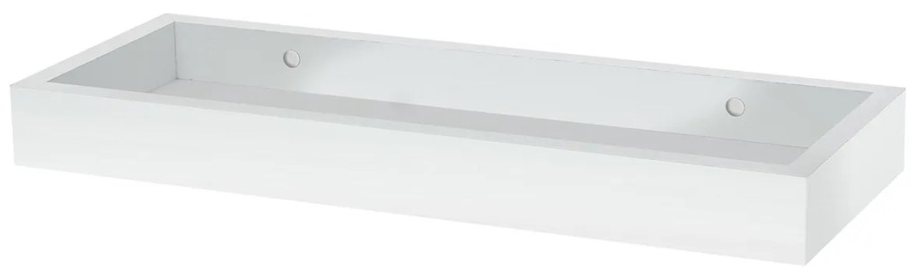 Autronic - Polička nástenná so zvýšenými okrajmi, MDF, farba biely mat, balenie fólia - P-010 WT