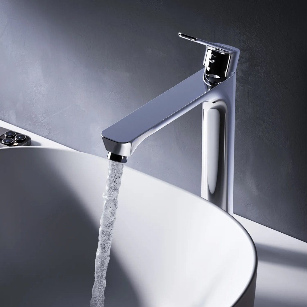 Umývadlová batéria AM.PM Hit FTA92200 vysoká s odtokovým ventilom, chróm