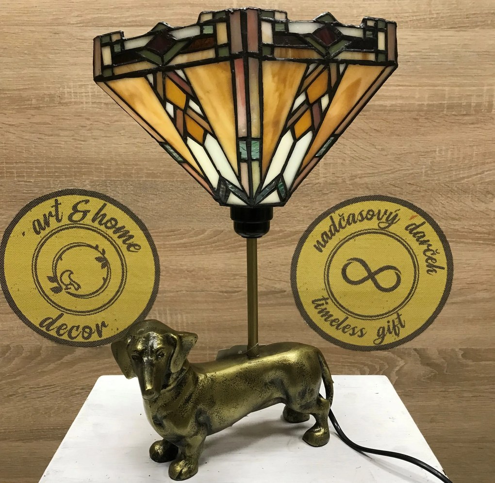 Vitrážová lampa Tiffany ACRUX JAZVEČÍK