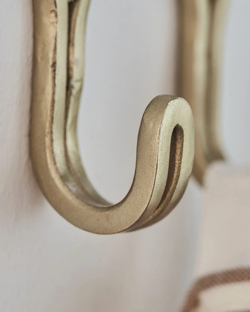 House Doctor Kovové háčiky Brass Finish – set 4 ks