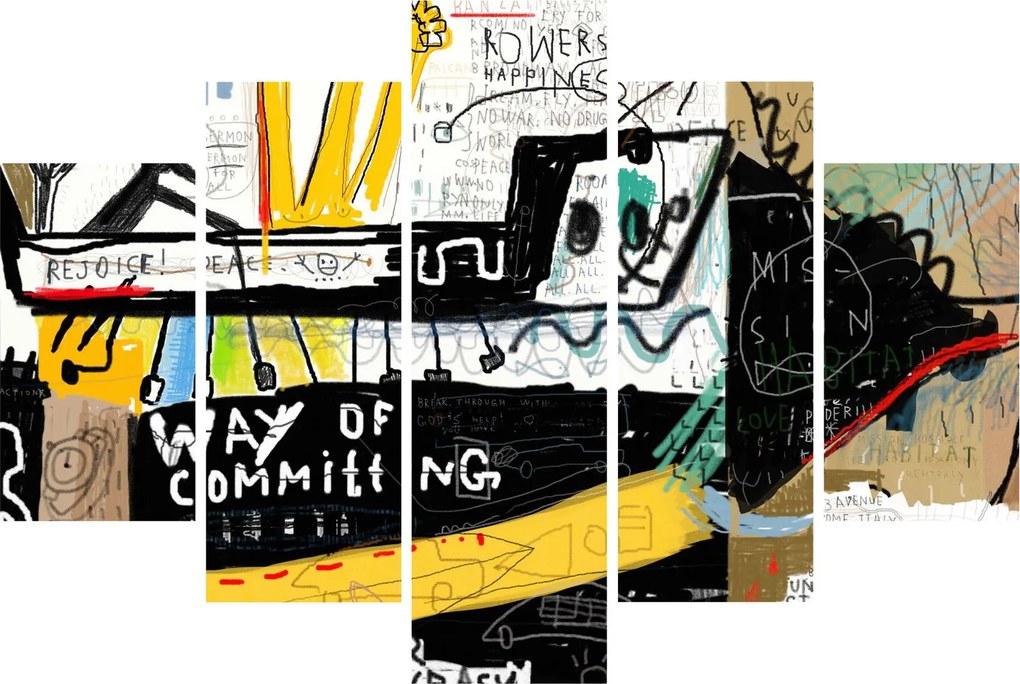 Obraz - Graffiti (150x105 cm)