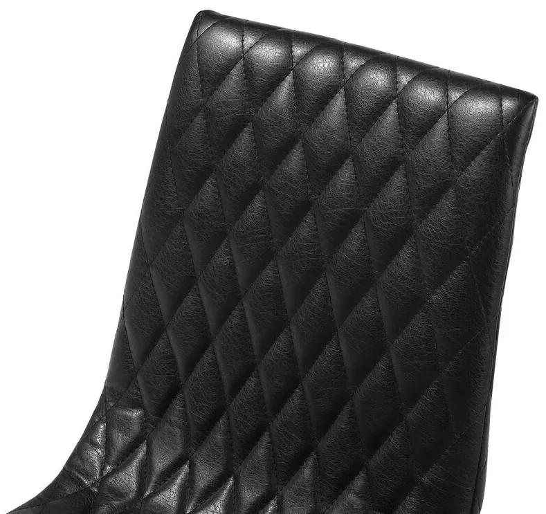 Sada 2 jedálenských stoličiek z umelej kože čierna MONTANA Beliani