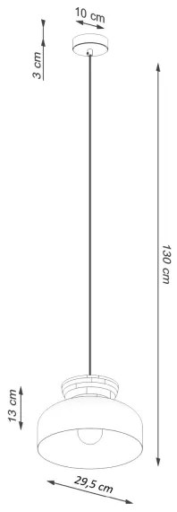 Sollux SL.1351 - Luster na lanku MARION 1xE27/15W/230V pr. 29,5 cm čierna