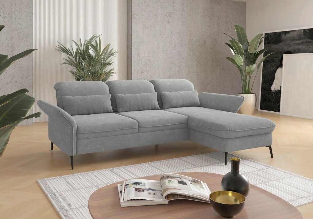 XXXLutz ROHOVÁ SEDAČKA, textil, sivá Sit & More - Sedačky - 000144011813