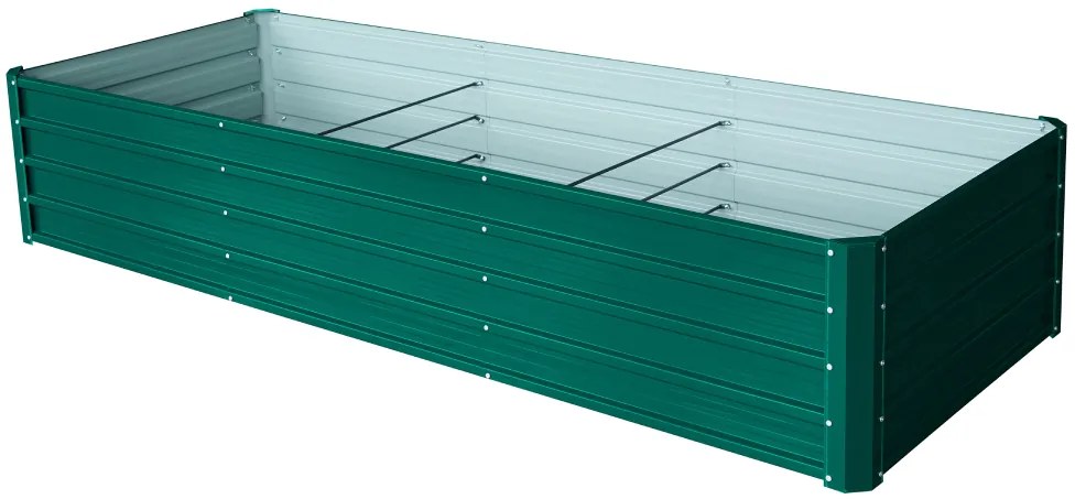 Vyvýšený záhradný záhon BestBerg VZ-1000Z / 1000 l / 240 x 90 x 47 cm / zelený