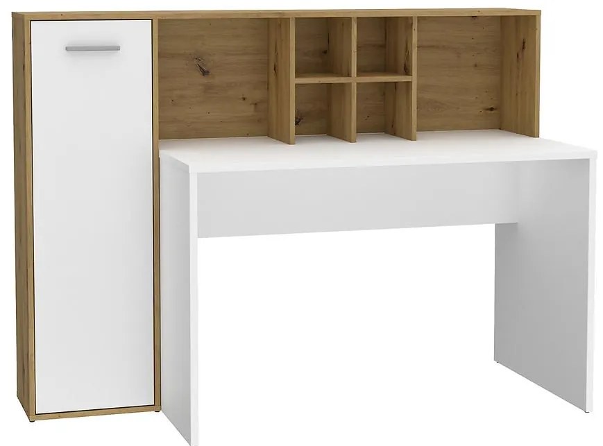 Písací stôl Bolitarr dub artisan/biely