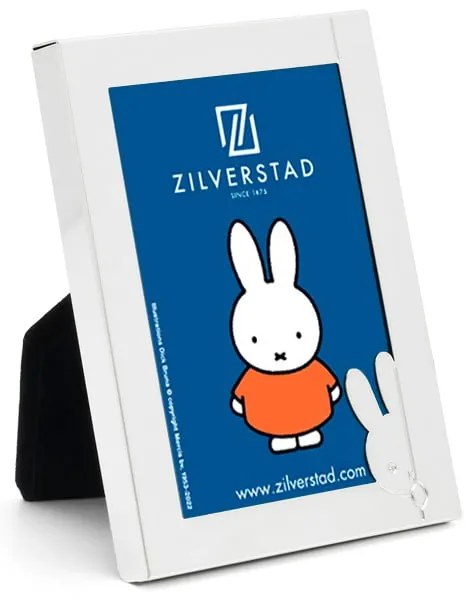Kovový stojací rámček v striebornej farbe 8x10 cm Miffy – Zilverstad