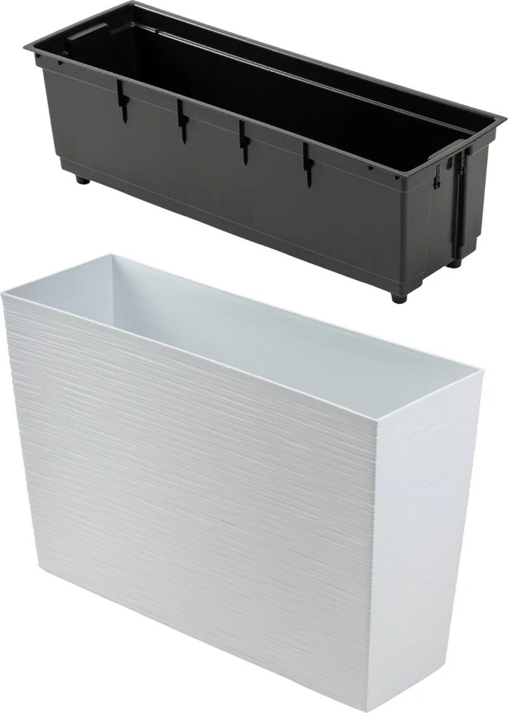 PLASTOVÝ KVETINÁČ BLOOM RIFLO 36X56X20 CM BIELA