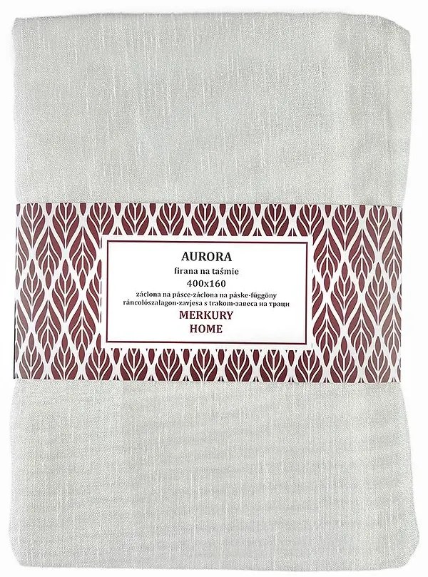 Záclona na páske AURORA polyester ecru 400x160 Merkury Home