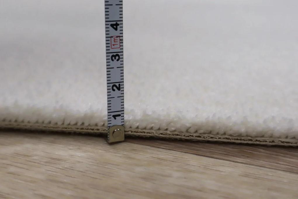 Lano - koberce a trávy Metrážny koberec Nano Smart 890 biely - Kruh s obšitím cm