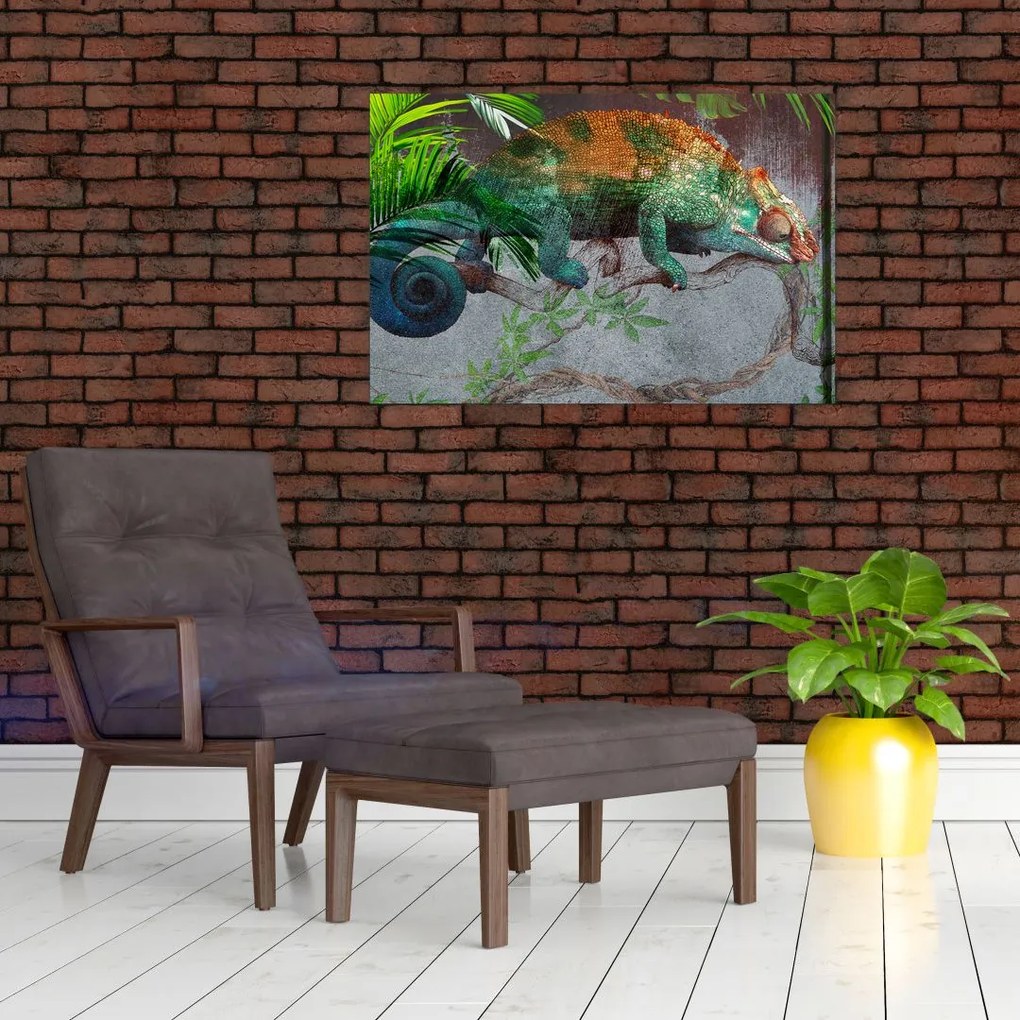Obraz - Chameleon (90x60 cm)