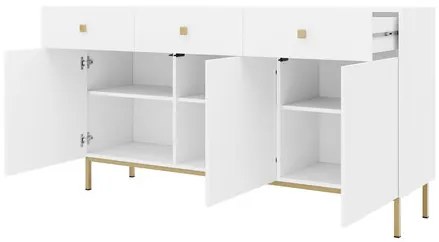 Komoda Probazzo 3D3SZ (biela + zlatá) . Vlastná spoľahlivá doprava až k Vám domov. 1103669