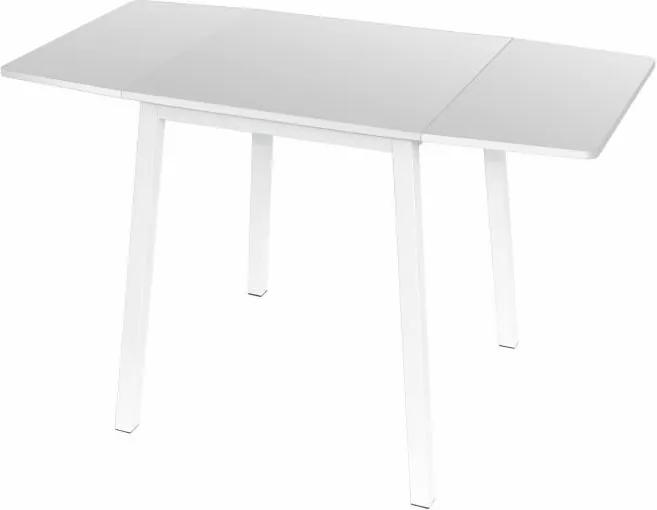 Jídelní stůl, MDF foliovaná / kov, bílá, MAURO 0000183159 Tempo Kondela