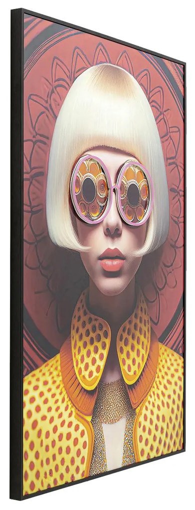 Fancy Blond Lady LED obraz viacfarebný 120x80 cm
