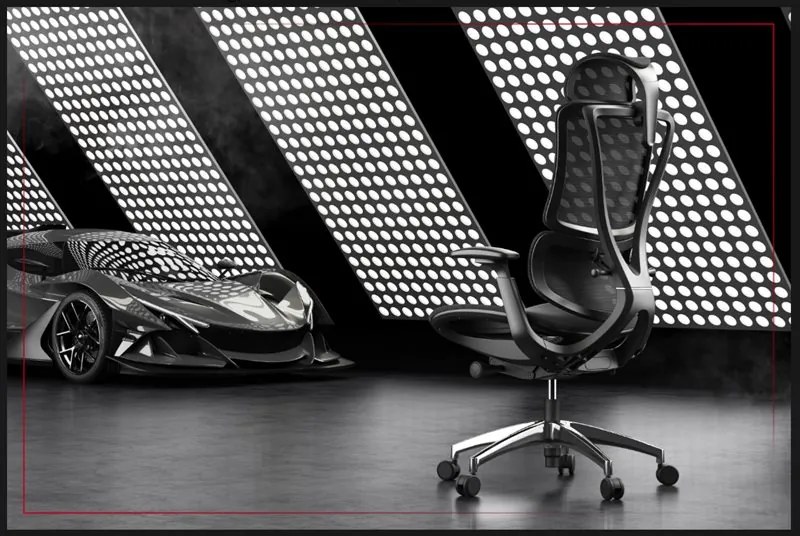 Kancelárska ergonomická stolička KLEM — sieť, tmavo sivá, nosnosť 130 kg