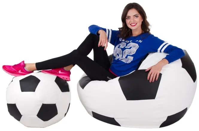 Sedací vak Futbal XXXL+L (ES 01 + ES 22). Akcia -19%. Vlastná spoľahlivá doprava až k Vám domov. 604040