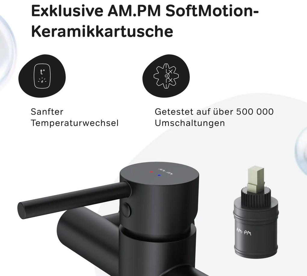 Sprchová batéria AM.PM Spike FPA20022 jednopáková, čierna