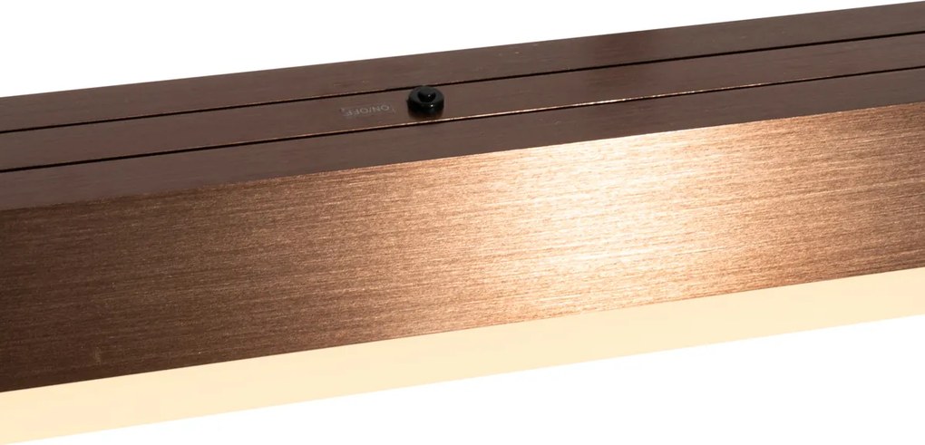 Nastaviteľná závesná lampa tmavá bronz vrátane stmievateľného LED - Lamba