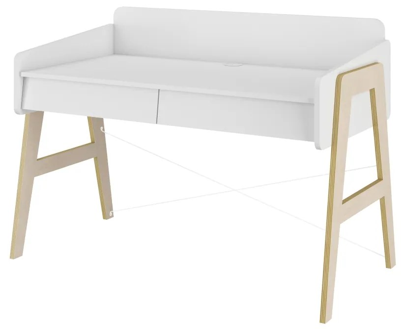 AKCIA Biely detský písací stôl SO SIXTY II. akosť