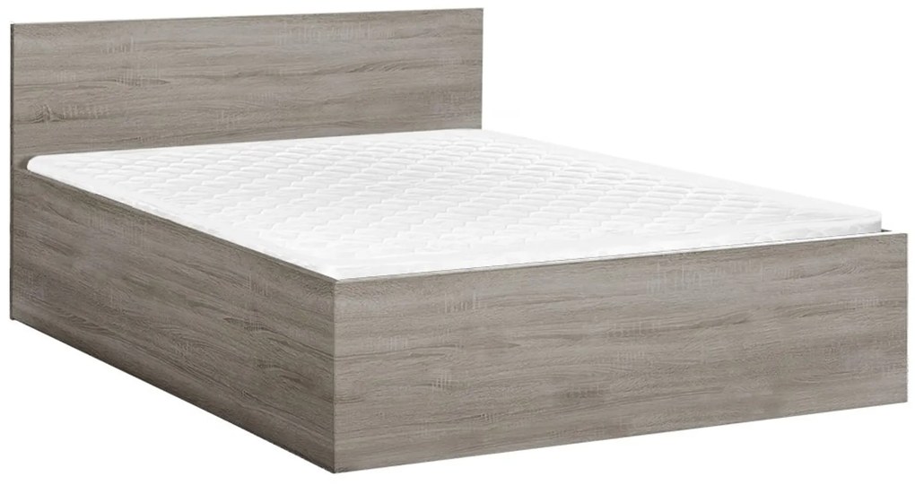 Posteľ SOFIA 180 x 200 cm, dub hľuzovka Rošt: S lamelovým roštom, Matrac: Matrac DELUXE 10 cm