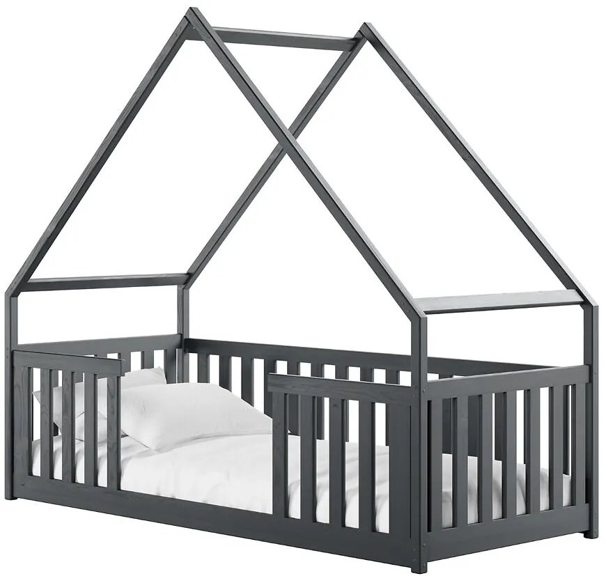 Posteľ Domček Bee 80x180 grafit