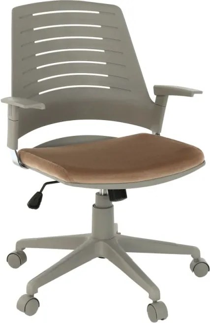 Kondela Kancelárska stolička, DARIUS, sivá/hnedá